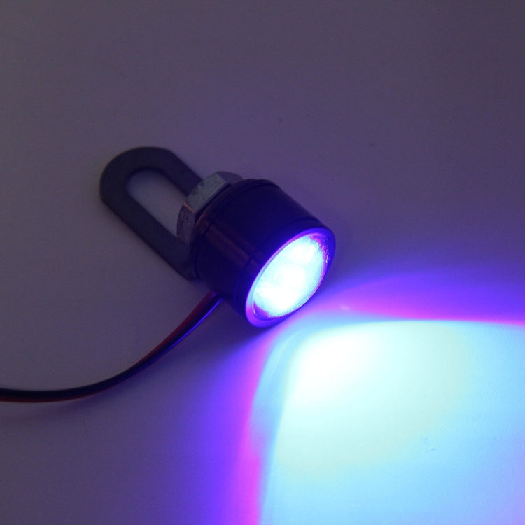 2 PCS 12V 3W  Blue Light Eagle Eyes LED Strobe Light For Motorcycle ���Wire Length: 90cm