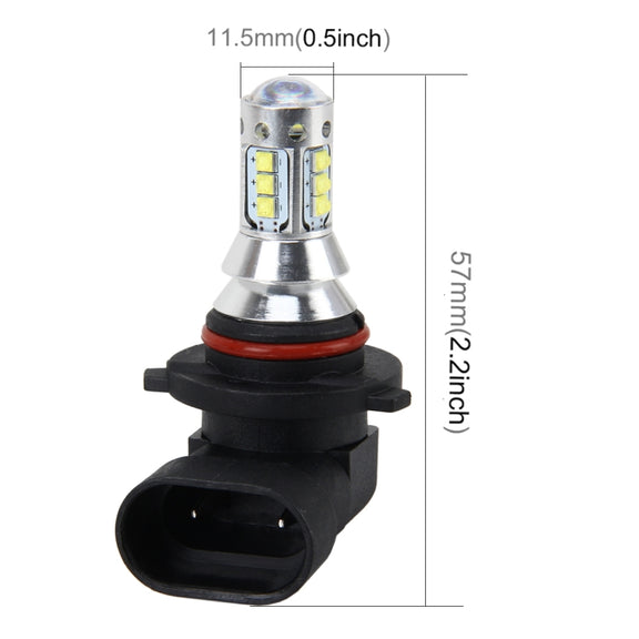 9006 50W 500 LM 6000K Car Fog Light with 16 Lamps, DC 12V-24V(White Light)