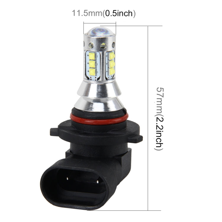 9006 50W 500 LM 6000K Car Fog Light with 16 Lamps, DC 12V-24V(White Light)