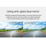 V100 7 inch LCD Touch Screen Rear View Mirror Car Recorder with Separate Camera, 170 Degree Wide Angle Viewing, Support Night Vision / Loop Video / Motion Detection / G-Sensor / TF Card