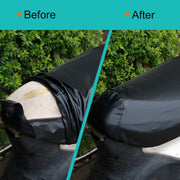 Water-resistant Motorcycle Black Leather Seat Cover Prevent Bask In Seat Scooter Cushion Protect, Size: XL, Length: 61-65cm; Width: 27-38cm