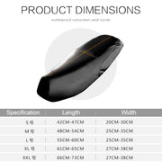 Water-resistant Motorcycle Black Leather Seat Cover Prevent Bask In Seat Scooter Cushion Protect, Size: XL, Length: 61-65cm; Width: 27-38cm