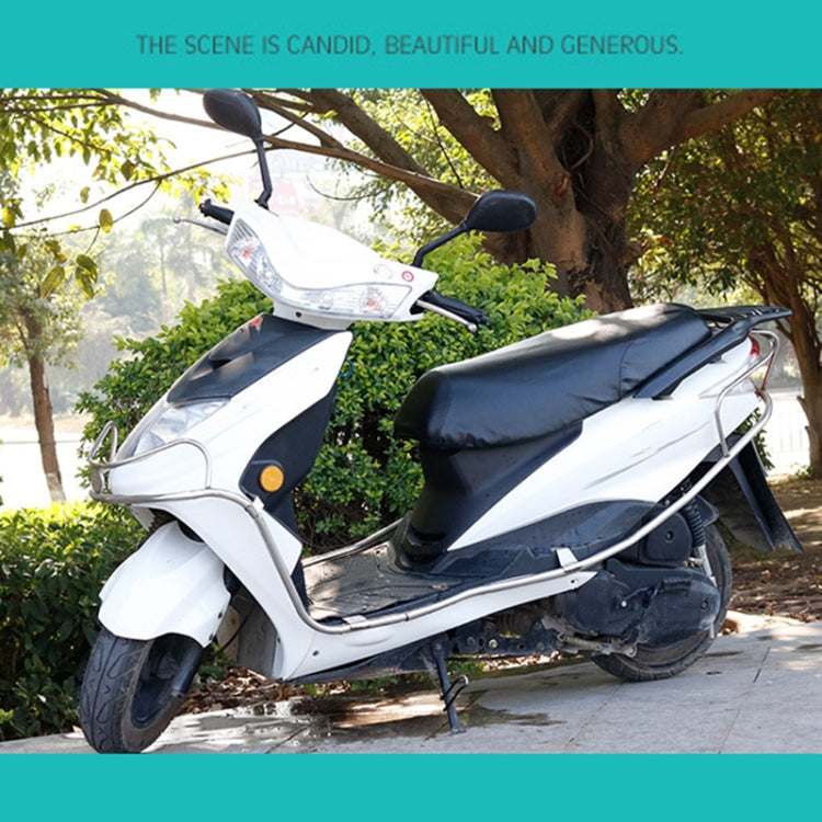 Water-resistant Motorcycle Black Leather Seat Cover Prevent Bask In Seat Scooter Cushion Protect, Size: XL, Length: 61-65cm; Width: 27-38cm