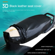 Water-resistant Motorcycle Black Leather Seat Cover Prevent Bask In Seat Scooter Cushion Protect, Size: XL, Length: 61-65cm; Width: 27-38cm