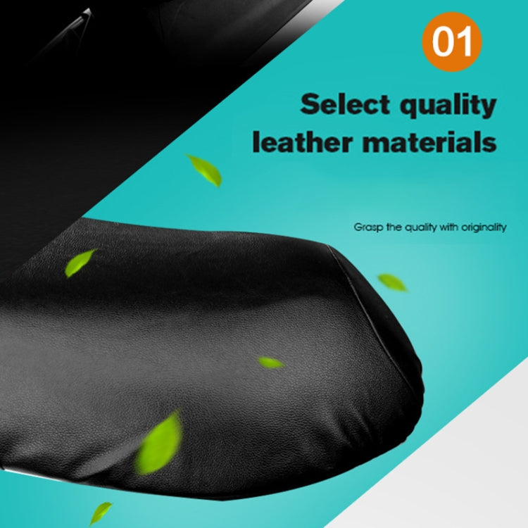 Water-resistant Motorcycle Black Leather Seat Cover Prevent Bask In Seat Scooter Cushion Protect, Size: XL, Length: 61-65cm; Width: 27-38cm
