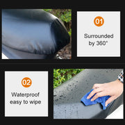 Water-resistant Motorcycle Black Leather Seat Cover Prevent Bask In Seat Scooter Cushion Protect, Size: XL, Length: 61-65cm; Width: 27-38cm