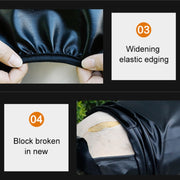 Water-resistant Motorcycle Black Leather Seat Cover Prevent Bask In Seat Scooter Cushion Protect, Size: XL, Length: 61-65cm; Width: 27-38cm