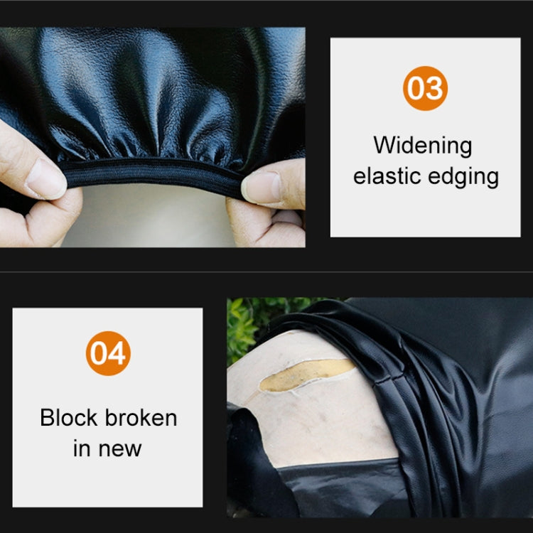 Water-resistant Motorcycle Black Leather Seat Cover Prevent Bask In Seat Scooter Cushion Protect, Size: XL, Length: 61-65cm; Width: 27-38cm