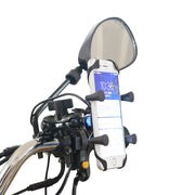 Motorcycle X Shape Aluminum Alloy Phone Bracket 5V 2.1A Phone Charger