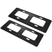 2 PCS Car License Plate Carbon Fiber Bracket Frame Holder Stand Mount(Black)