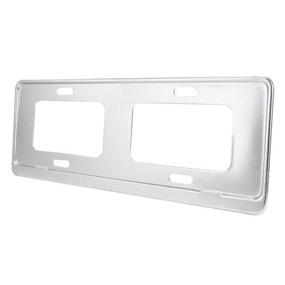 2 PCS Car License Plate Magnesium Alloy Bracket Frame Holder Stand Mount(Silver)