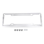 2 PCS Car License Plate Aerospace Aluminum Bracket Frame Holder Stand Mount, Size: 440mm x 140mm(Silver)