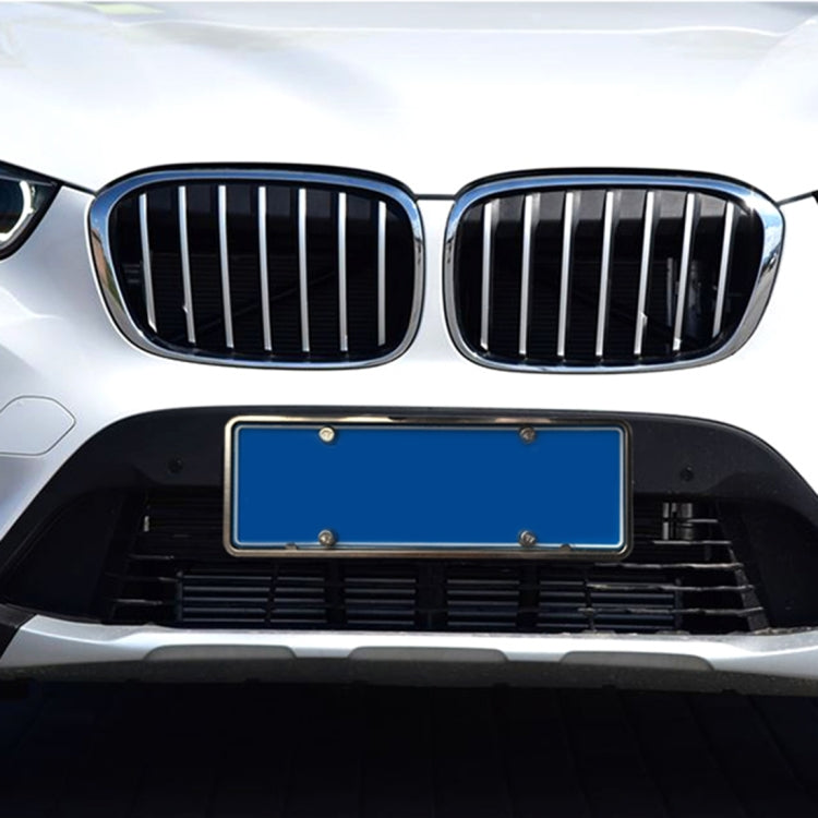 2 PCS Car License Plate Aerospace Aluminum Bracket Frame Holder Stand Mount, Size: 440mm x 140mm(Silver)