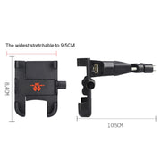 Portable Motorcycle Aluminium Alloy USB Charger Mobile Phone Holder, Handlebars Version