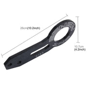 Benen Aluminum Alloy Rear Tow Towing Hook Trailer Ring for Universal Car Auto with Two Screw Holes(Black)