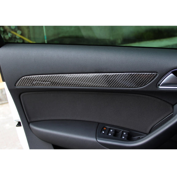 4 PCS Carbon Fibre Car Door Panel Decorative Sticker for Audi Q3 2013-2018