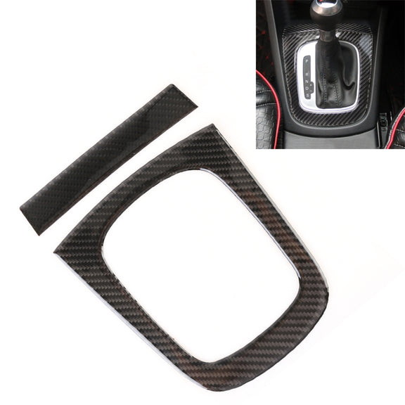 2 PCS Carbon Fibre Car Gear Panel Decorative Sticker for Audi Q3 2013-2018