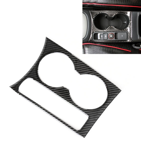Carbon Fibre Car Water Cup Panel Decorative Sticker for Audi Q3 2013-2018