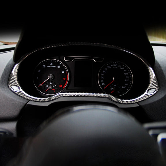 Carbon Fibre Car Dashboard Frame Decorative Sticker for Audi Q3 2013-2018