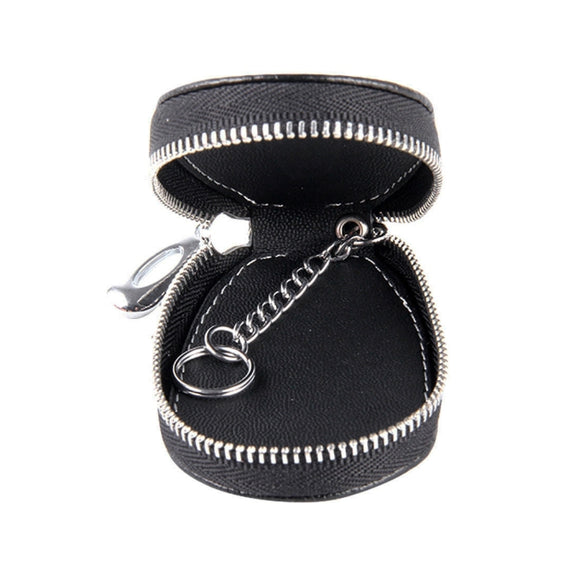 Universal Leather Crocodile Texture Waist Hanging Zipper Wallets Key Holder Bag (No Include Key)(Black)