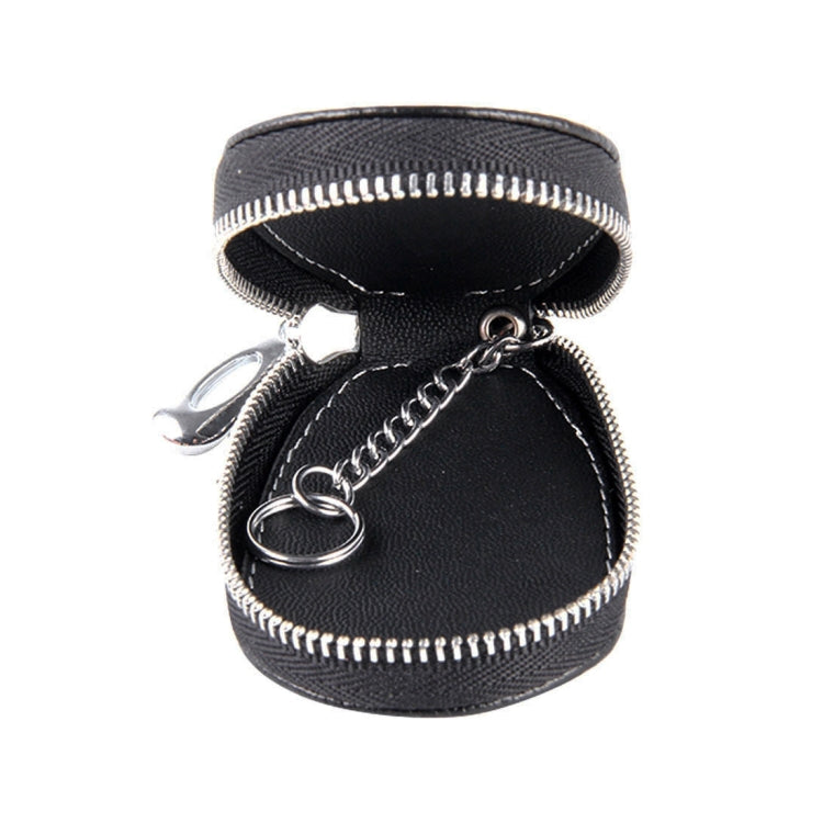 Universal Leather Crocodile Texture Waist Hanging Zipper Wallets Key Holder Bag (No Include Key)(Black)