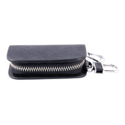 Universal Leather Denim Texture Waist Hanging Zipper Wallets Key Holder Bag (No Include Key)(Black)