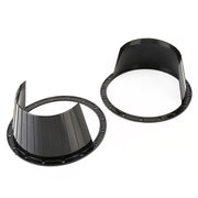 2 PCS 6.5 inch Car Auto Loudspeaker Plastic Water-resistant Cover with Protective Cushion Pad, Inner Diameter: 14.5cm