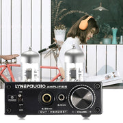 LINEPAUDIO A962 HiFi 6J9 Vacuum Tube Power Headphone Amplifier USB ASIO Sound Card(Black)