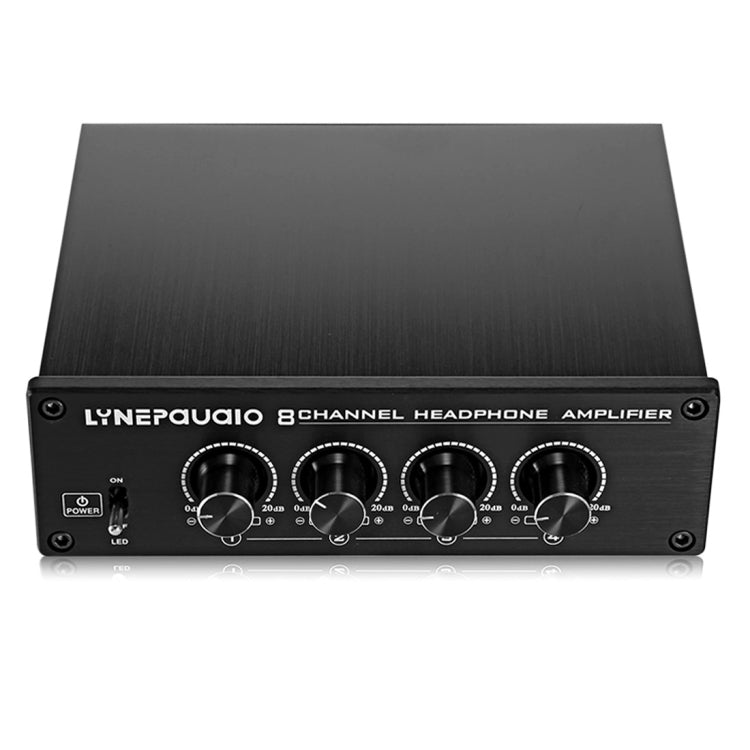 LINEPAUDIO A966 Pro Eight-channel Headphone Amplifier  Headphone Distributer Signal Amplifier(Black)
