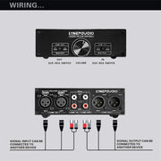 LINEPAUDIO A967 Full-balanced Passive PreAmp Active Speaker Two-channel Volume Controller(Black)