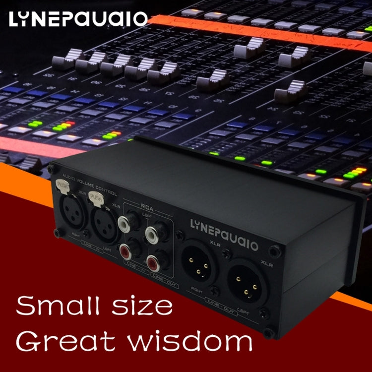 LINEPAUDIO A967 Full-balanced Passive PreAmp Active Speaker Two-channel Volume Controller(Black)