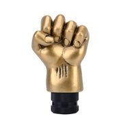 Universal Fist Shape Aluminum Manual or Automatic Gear Shift Knob Compatible with Three Rubber Covers Fit for All Car