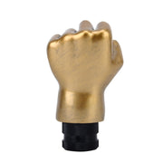 Universal Fist Shape Aluminum Manual or Automatic Gear Shift Knob Compatible with Three Rubber Covers Fit for All Car