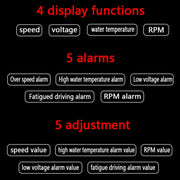 A200 OBD2 3.5 inch Vehicle-mounted Head Up Display Security System, Support Car Speed / Engine Revolving Speed Display / Water Temperature / Voltage