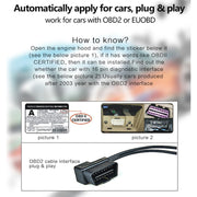 D5000 OBD2 5 inch Vehicle-mounted Head Up Display Security System, Support Car Speed / Engine Revolving Speed Display / Water Temperature / Battery Voltage / Detection and Elimination Fault Code
