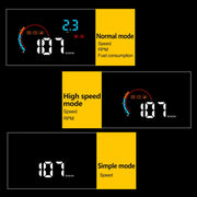 D2500 OBD2+GPS 4 inch Vehicle-mounted Head Up Display Security System, Support Car Speed / Engine Revolving Speed Display / Water Temperature / Battery Voltage / Running Speed & Direction & Distance