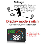 Q5 GPS 4 inch Vehicle-mounted Head Up Display Security System, Support Running Speed & Direction & Distance / Driving Kilometres /