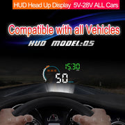 Q5 GPS 4 inch Vehicle-mounted Head Up Display Security System, Support Running Speed & Direction & Distance / Driving Kilometres /