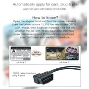 T100 OBD2 4 inch Vehicle-mounted Head Up Display Security System, Support Car Speed / Engine Revolving Speed Display / Instantaneous Fuel Consumption / Detection and Elimination Fault Code