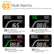 T100 OBD2 4 inch Vehicle-mounted Head Up Display Security System, Support Car Speed / Engine Revolving Speed Display / Instantaneous Fuel Consumption / Detection and Elimination Fault Code