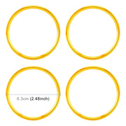 4 PCS Car Metal Wheel Hub Decoration Ring for BMW 5 Series 2018 (Gold)