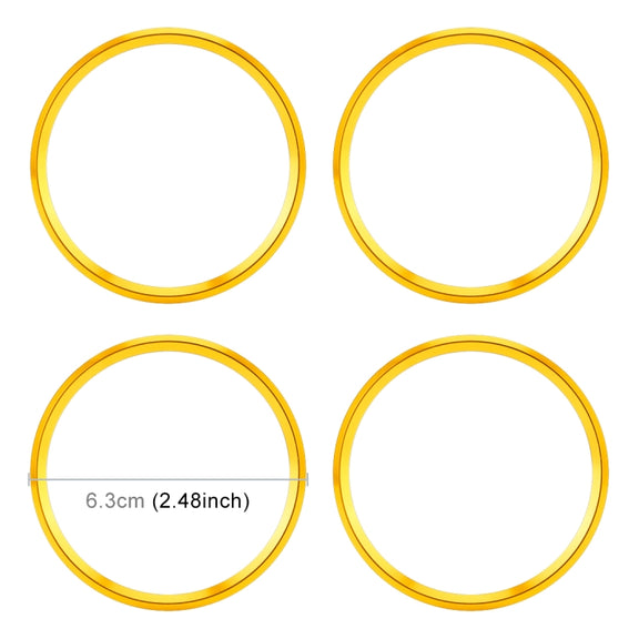4 PCS Car Metal Wheel Hub Decoration Ring for BMW 5 Series 2018 (Gold)
