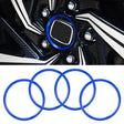 4 PCS Car Metal Wheel Hub Decoration Ring for BMW 5 Series 2018 (Blue) - Wheels Tires & Parts by PMC TechLife | Online Shopping South Africa | PMC TechLife | Buy Now Pay Later Mobicred