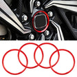 4 PCS Car Metal Wheel Hub Decoration Ring for BMW 5 Series 2018 (Red) - Wheels Tires & Parts by PMC TechLife | Online Shopping South Africa | PMC TechLife | Buy Now Pay Later Mobicred