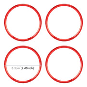 4 PCS Car Metal Wheel Hub Decoration Ring for BMW 5 Series 2018 (Red)