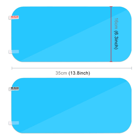 Truck PET Rearview Mirror Protective Window Clear Anti-fog Water-resistant Rain Shield Film