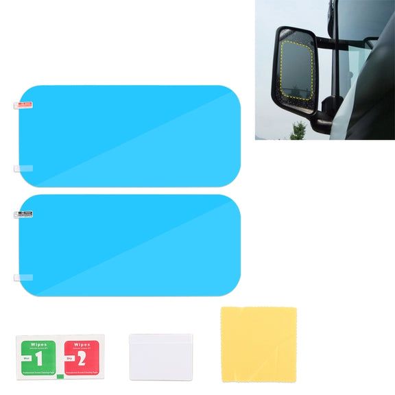 Truck PET Rearview Mirror Protective Window Clear Anti-fog Water-resistant Rain Shield Film