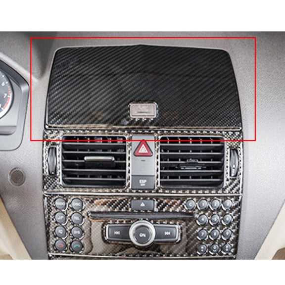 Car Dashboard Navigation Carbon Fiber Decorative Sticker for Mercedes-Benz W204 2007-2010