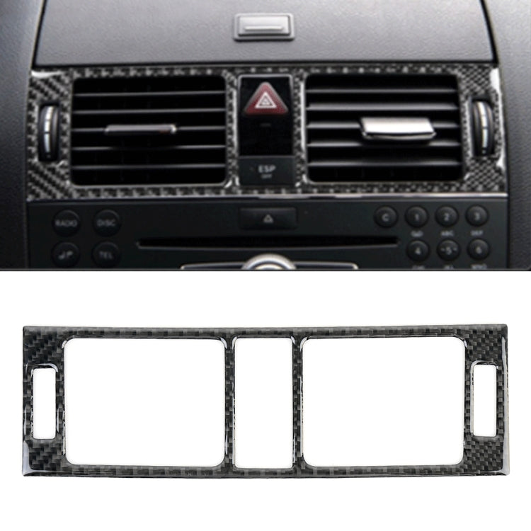 Car Dashboard Air Conditioning Frame Carbon Fiber Decorative Sticker for Mercedes-Benz W204