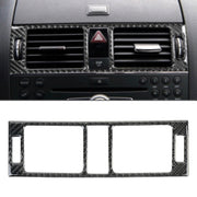 Car Dashboard Air Conditioning Frame Carbon Fiber Decorative Sticker for Mercedes-Benz W204
